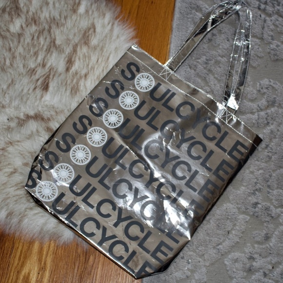 soulcycle Handbags - SoulCycle Reusable Silver Tote